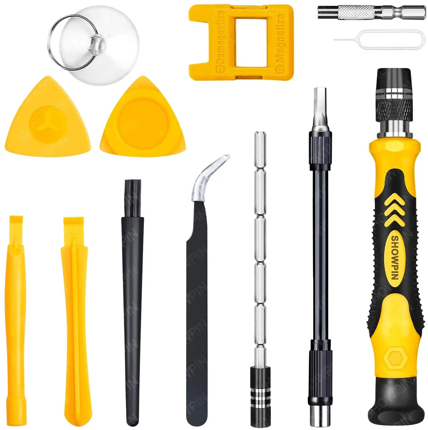 Description Picture 6 of item135 IN 1 Mini Precision Screwdriver Set Bag Magnetic Handle Multi Bits Kit Pocket Carry Repair Tool for iPhone Phone Watch Clock