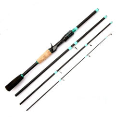 1.65m/1.8m/2.1m Spinning Casting Fishing Rod 4 Sections Carbon Fiber Fishing Pole ML Power for River Lake Reservoir Pond