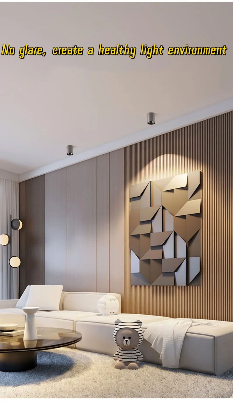 Description Picture 3 of itemRound COB Anti-glare Downlights LED Spotlight 7W 10W 12W 15W Ceiling type electroplate AC 85-265V Living room, bedroom, hallway