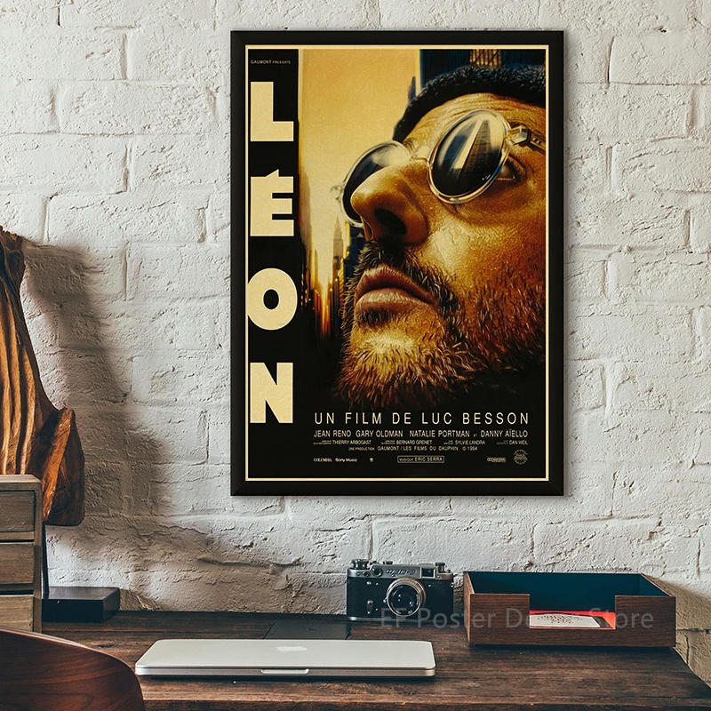 Description Picture 2 of itemHot Classic Movie Poster Leon Godfather TV Film Prints Posters Vintage Home Room Club Wall Decor Gift Art Picture Retro Painting