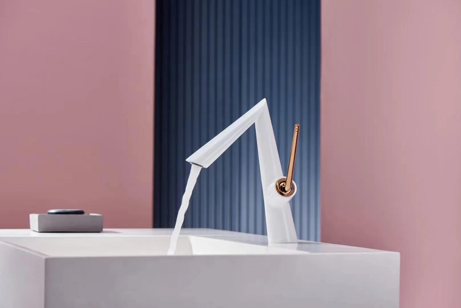 Description Picture 4 of itemBathroom Utensils Luxury Creative White Basin Mixing Washbasin Faucets For Sink Wash Hand Mixer Metal Taps Accessories for Bath