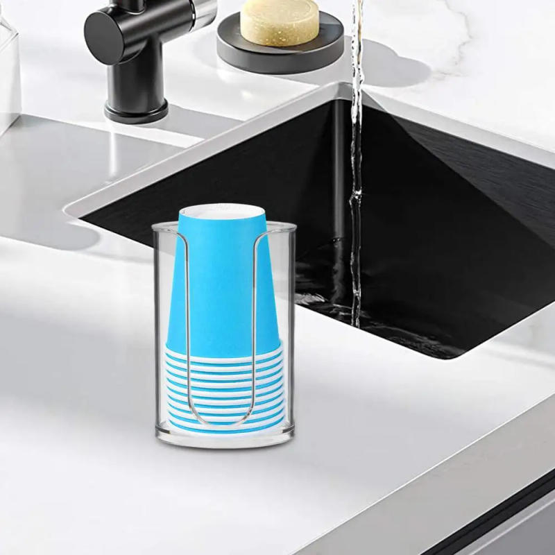 Description Picture 4 of itemMouthwash Paper Cup Holders Bathroom Cups Dispenser Easy To Install Pull Type Water Cooler Cup Storage Organizer Home Accessory