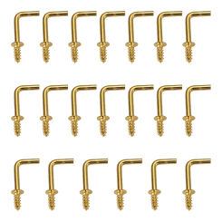 20Pcs L Style Photo Frame Hook Zinc Alloy Right Angle Screw Hooks Light Hook Dresser Cup Hook Photo Frame Hanger