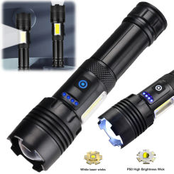 High Lumens Flashlight USB Rechargeable 3 Modes High Power LED Flashlight Outdoor Camping Lantern for Emergencies Camping Hiking