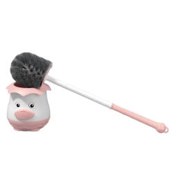 Cute Toilet Brush Holder Set Bathroom Lavatory Long Handle Toilet Bowl Brush Cleaner Cleaning Brush Bathroom