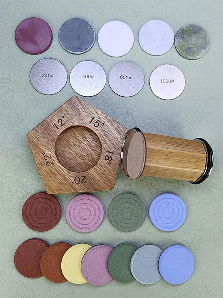 Description Picture 3 of itemRolling Knife Sharpener Accessory, Knife Sharpening Tool for Kitchen Knives Kit with 12 ,15 ,18 ,20 & 22 Degree Magnetic Angle.