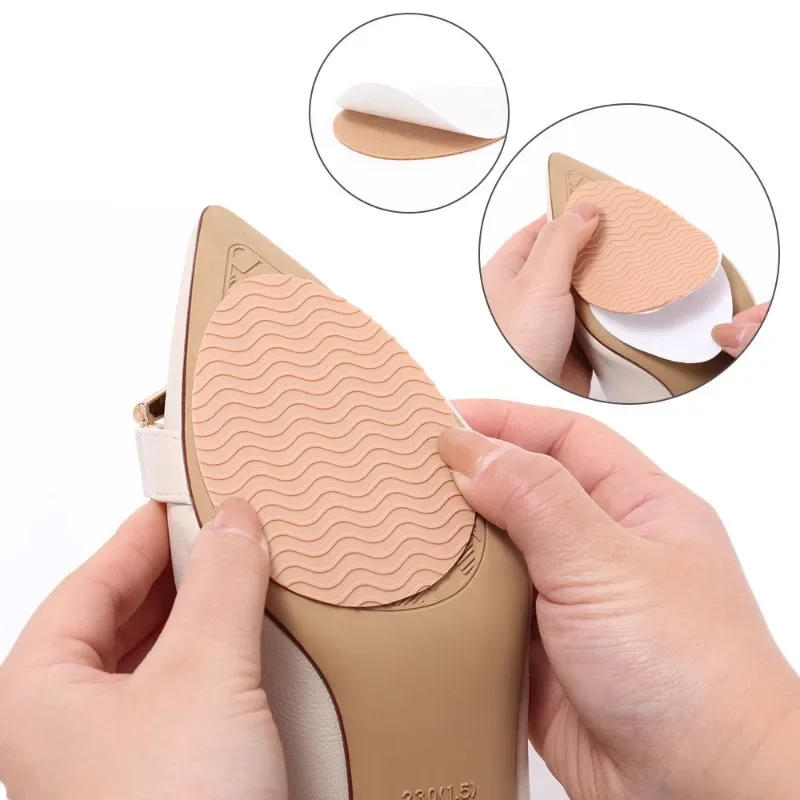 Description Picture 4 of itemHigh Heels Wear-Resistant Sticker Rubber Forefoot Non-Slip Sole Protector Repair Outsoles Self-adhesive Noise-absorbing Shoe Pad