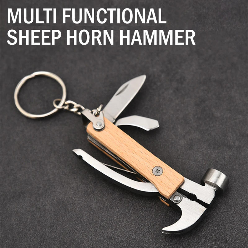 Description Picture 4 of itemPortable Multi Tools Claw Hammer Lifesaving Hammer Knife Multi-Function Stainless Steel Pliers Emergency Claw Camping Equipment