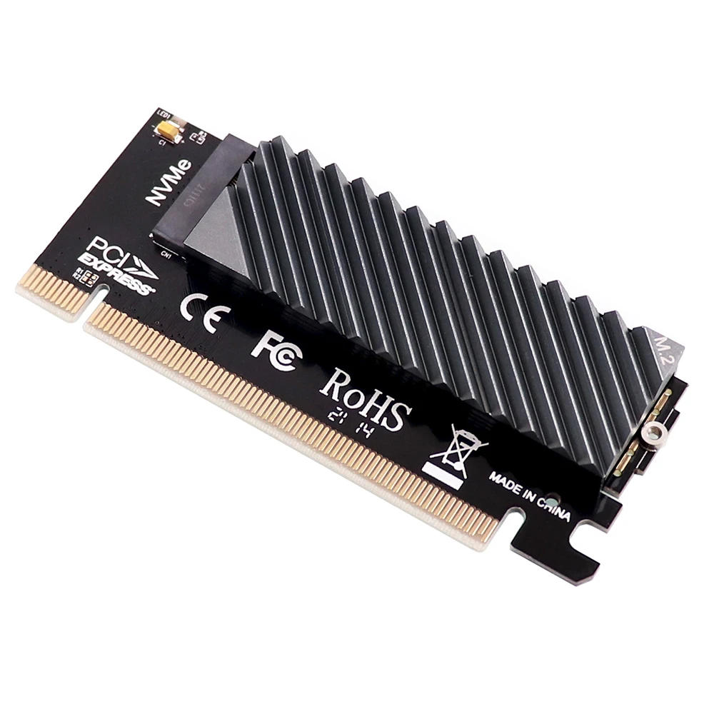 Description Picture 3 of itemNVME M2 M.2 M Key SSD to PCIe PCI-e Converter Adapter Card Add On Cards For 2230 2242 2260 2280 Support PCI ExpressX4 X8 X16