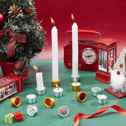 10Pcs Mini Round Candle Cup Candle Holder Stand Cup DIY Candlestick Making Tray Container Aluminum Cup To Prevent Wax