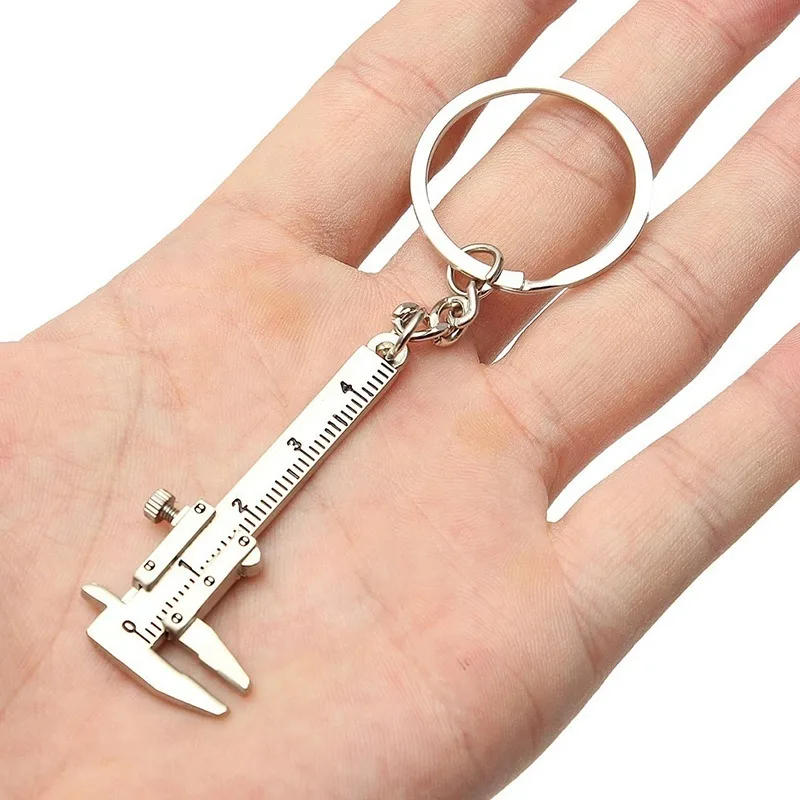 Description Picture 5 of itemMini Metal Ruler Vernier Caliper Portable 0-40mm keychain Measuring Gauging Tools Car Turbo key Chain Ring Ruler Caliper