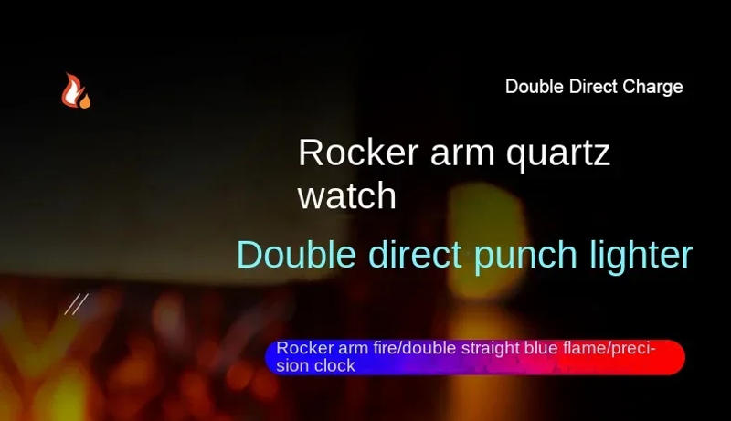 Description Picture 2 of itemWindproof Gas Lighter Wrist Watch Cigar Lighter Outdoors Jet Double Tube Lighters Gadgets for Men Cigarette Accessories Fires