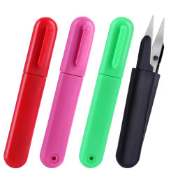 1Pc Plastic Yarn Shears Cutting Sewing Scissors Thread Embroidery Cross-stitch Cutter Cutter U Shape Scissor DIY Supplies Tool