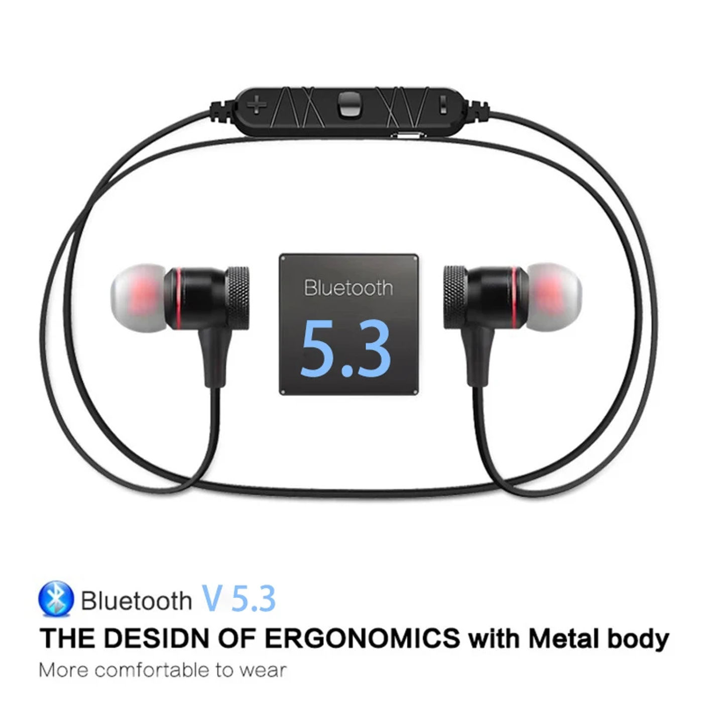 Description Picture 3 of itemAwei Wireless Bluetooth 5.3 Earphones Headphones Handfree Neckbank Stereo Sport Headset With Mic For Mobile Phones A920BL