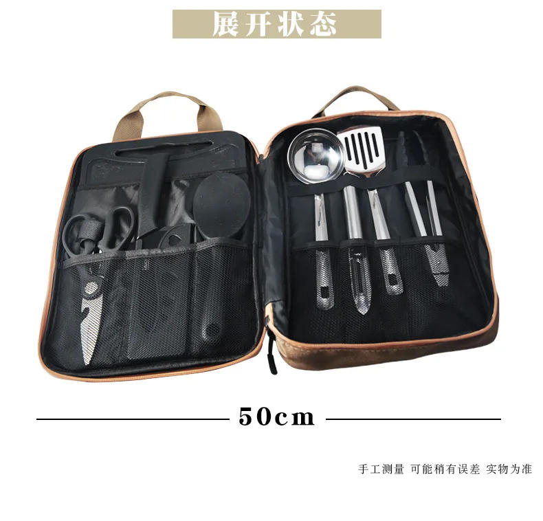 Description Picture 4 of itemCamping Utensils Organizer Cooking Utensils Bag Waterproof Cutlery Storage Bag for Barbecue Outdoor Picnic Backpacking Cooking