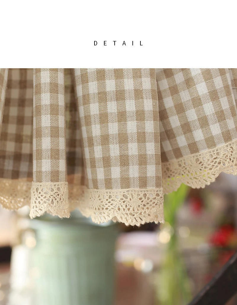 Description Picture 3 of itemBuffalo Check Tier Curtains Farmhouse Plaid Gingham Drapes Light Filtering Window Valances for Kitchen Bedroom Living Room Decor
