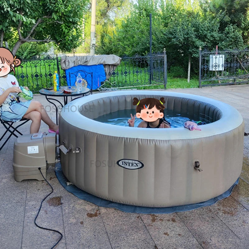 Description Picture 5 of itemNordic Massage Bathtub Whirlpool Inflatable Spa Baths and Sauna Household Bathtub Portable Whirlpool Folding Bathtub