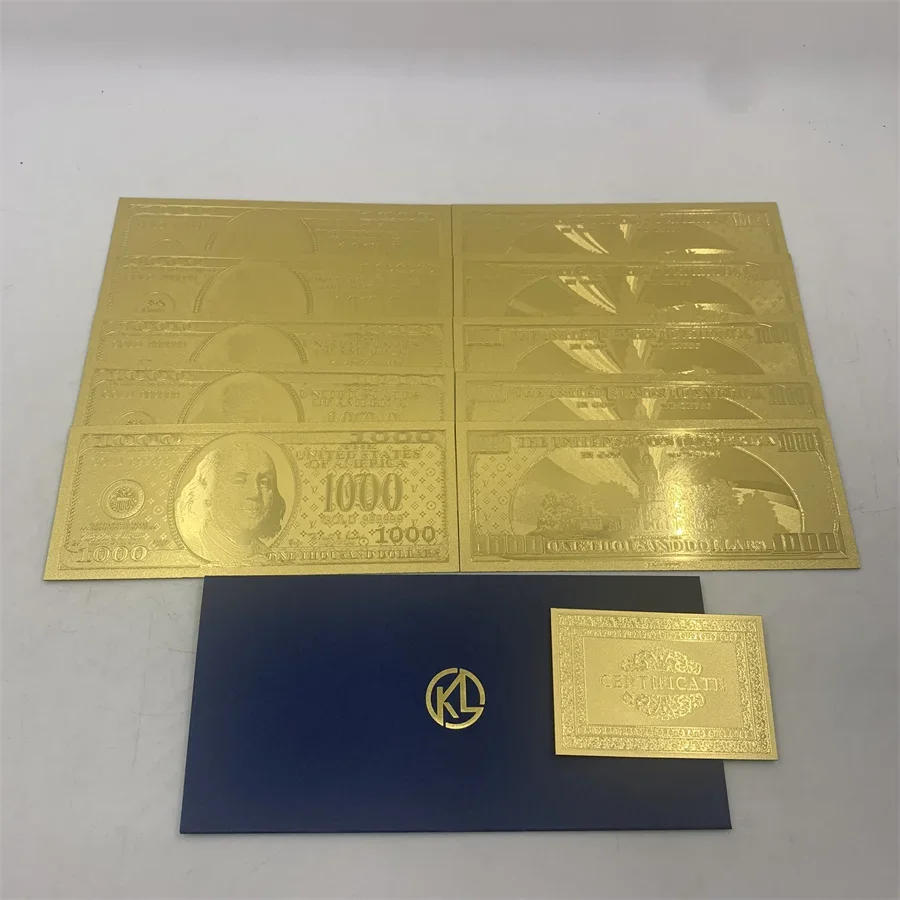 Description Picture 5 of item2022 Customized Special US 100 dollars gold foil plastic banknote USD 100 Commemorative Dollars notes for collection