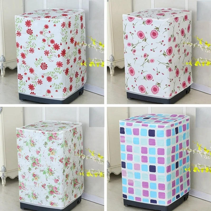 Description Picture 6 of itemCartoon Waterproof Washing Machine Dryer Cover Sunscreen Passport Cover Coated Silver Protection Case Zippered Roller Dustproof