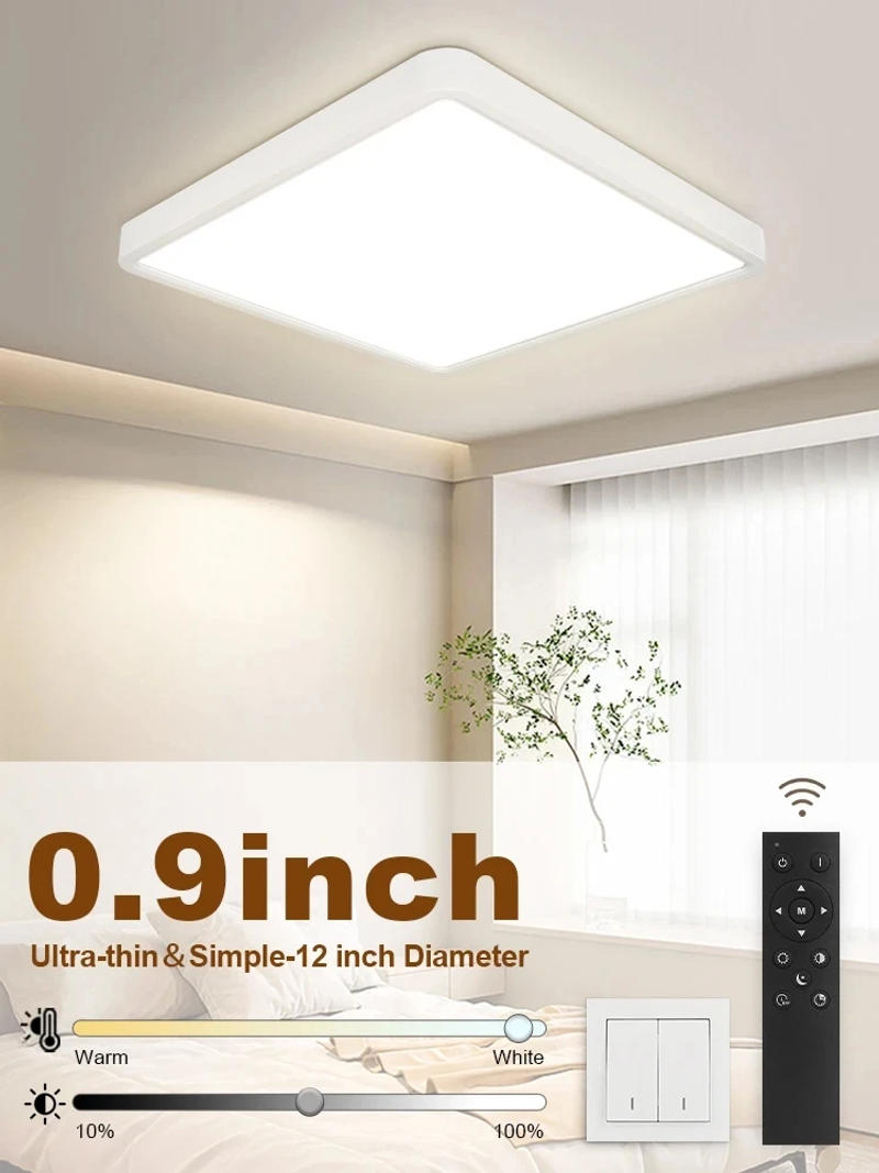 Description Picture 6 of itemModern LED Ceiling Lamp Living Room Chandelier Ceiling Light Square LED Panel Light Indoor Lighting Fixture for Bedroom Kitchen