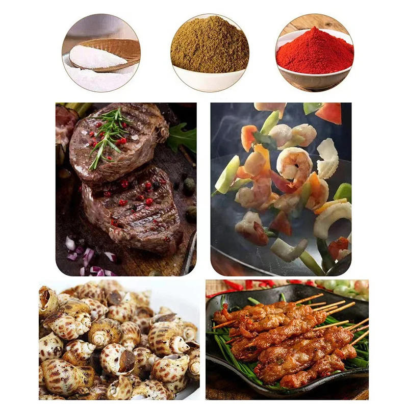 Description Picture 4 of itemStainless Steel Spice Jars Barbecue Salt Shaker Pepper Seasoning Bottle Home Condiments Storage Container Kitchen Accessories