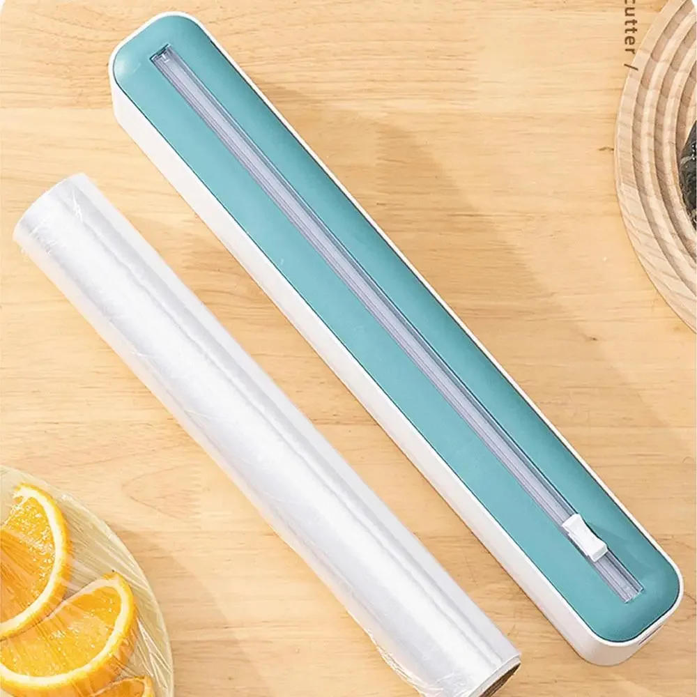 Description Picture 4 of itemFood Plastic Cling Wrap Dispensers Foil Holder with Cutter Kitchen Storage Accessories Aluminum Foil and Film Dispenser