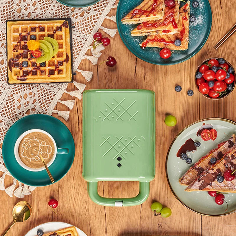 Description Picture 4 of itemElectric Sandwich Maker &WafflesBreakfast Baking Machine Egg Omelette Cooker Grill Pan Double-side Bread Toaster Food Oven