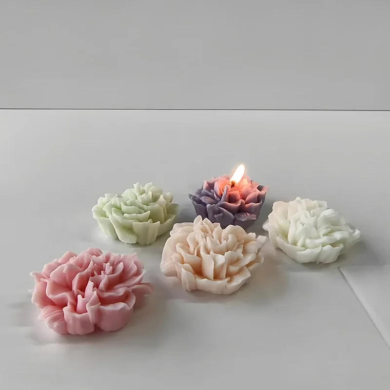 Description Picture 5 of itemBeauty Carnation Aromatherapy Candle Flower Silicone Mold Candle Making Kit DIY 3D Flower Gypsum Expansion Stone Molde