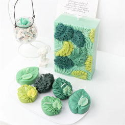 Large Palm Leaf Silicone Soap Mold Turtle Leaf Handmade Soap Mold DIY Foliage Shape Aromatherapy Gypsum Moulds