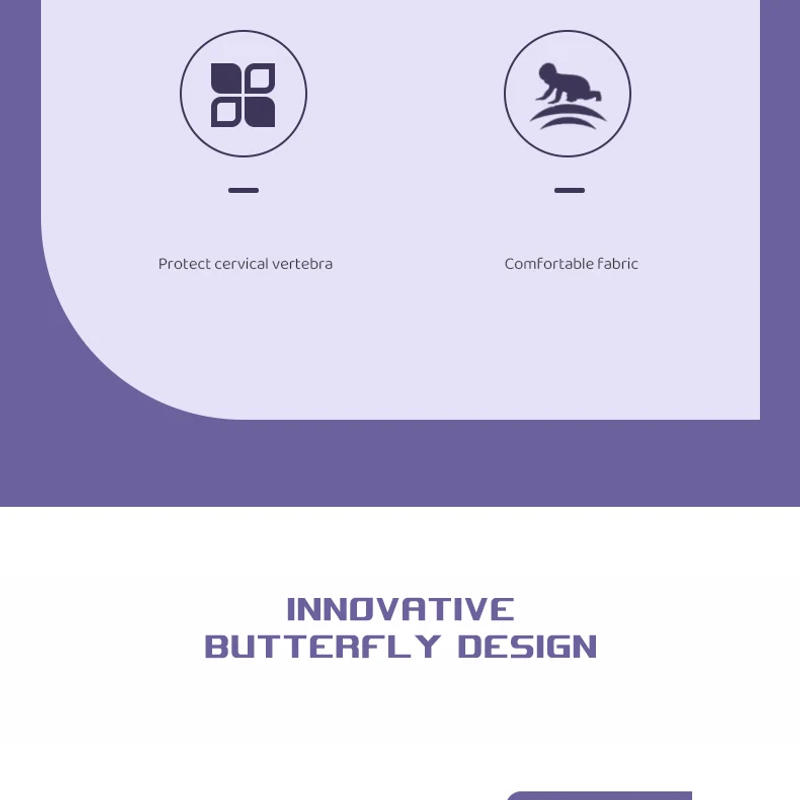 Description Picture 6 of itemMemory Foam Pillows Butterfly Shaped Relaxing Cervical Slow Rebound Neck Pillow Pain Relief Sleeping Orthopedic Pillow Beding