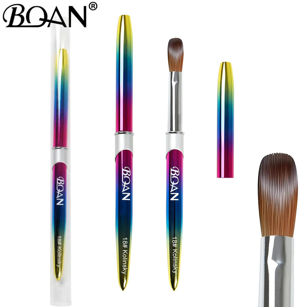 Description Picture 6 of itemBQAN  Kolinsky Acrylic Nail Brush 3D Pure Handmade Nail Brushes For Acrylic Application Professional Nail Art Brush Set #8-#18