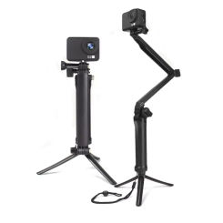 Sports Cameras for GoPro Hero 10 9 Selfie Stick Adjustable 360° Rotation Tripod Extension Rod Foldable Monopod Self-timer
