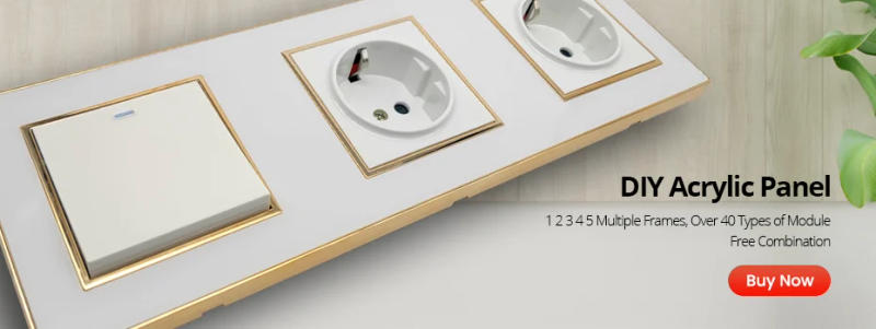 Description Picture 4 of itemWallpad 2 Gang Reset Wall Electric Curtain Switch Module Momentary Contact 52*52MM White Black Grey