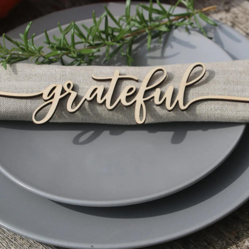 Description Picture 2 of itemCustom Thanksgiving place card Thanksgiving table decor Thanksgiving Place Setting Grateful Thankful Blessed Place Cards