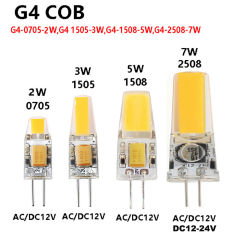 G4 led lamp lampada AC DC 12v 24V 0705 1505 1508 2508 7W cob led light replace 360 Beam Angle Halogen Chandelier g4 led bulb