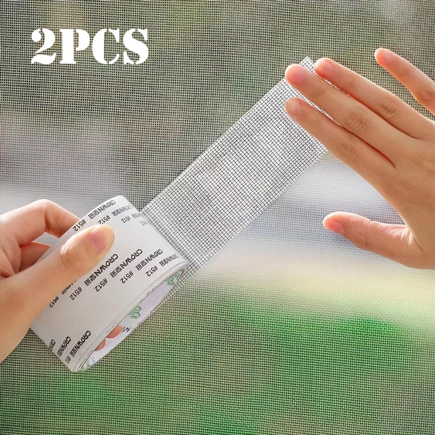 Description Picture 2 of item1/2pcs Window Screen Repair Strong Adhesive Waterproof Tape Covering Mesh Repair For Window Screen And Screen Door Tears Holes