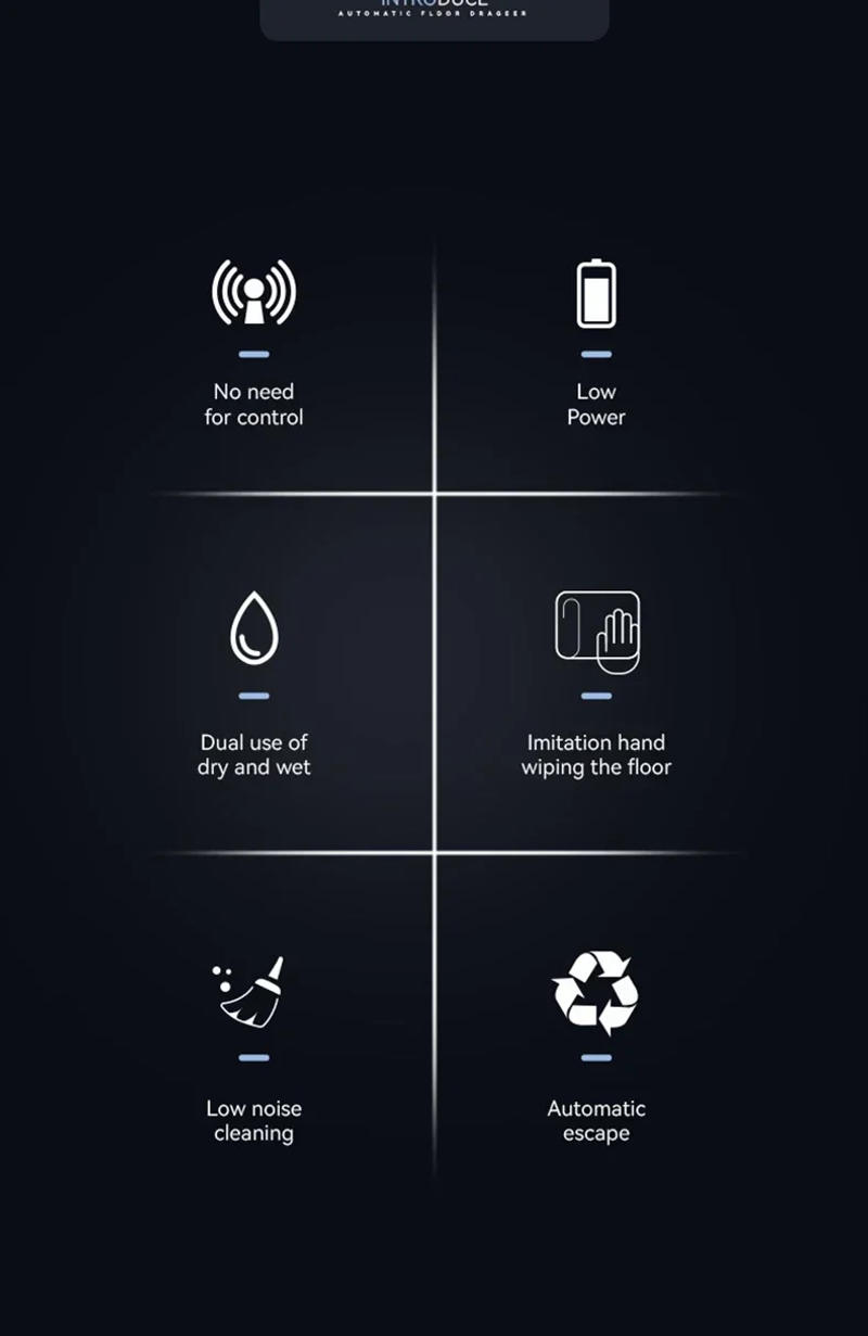 Description Picture 3 of itemElectric Floor Mops Sweeper Household Floor Hair Care Robot USB Rechargeable with Humidifier Function Waxing Lightening Care