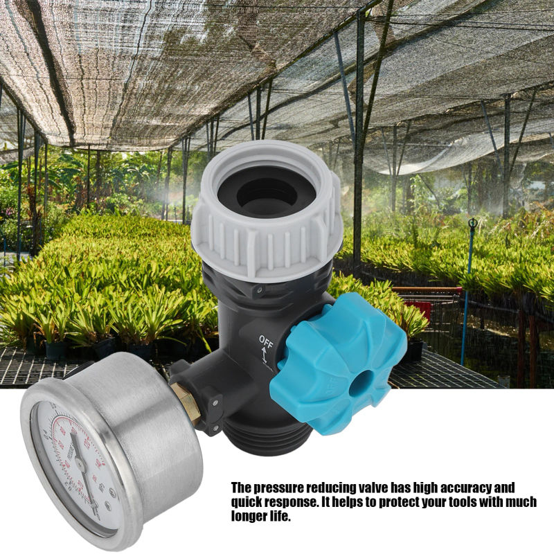 Description Picture 2 of itemG3/4in Adjustable Water Pressure Regulator Valve with Pressure Gauge Greenhouse Garden Irrigation Controller