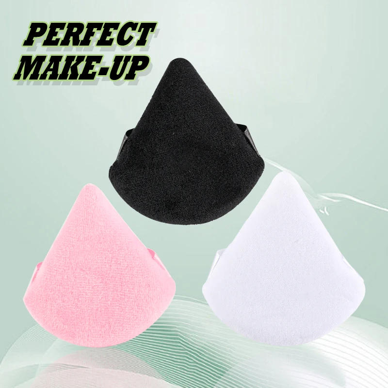 Description Picture 2 of item1/2/3/6 PCS Triangle Powder Puff Flours Mini Face Makeup Sponge Cosmetics Soft Cotton Face Powder Puff Washable Make Up Tools