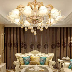 Nordic Modern Luxury Ceiling Chandelier Lighting 2023 Lustre Living Room Hotel Villa Lobby Crystal Hanging Lamp Luminaria Lights