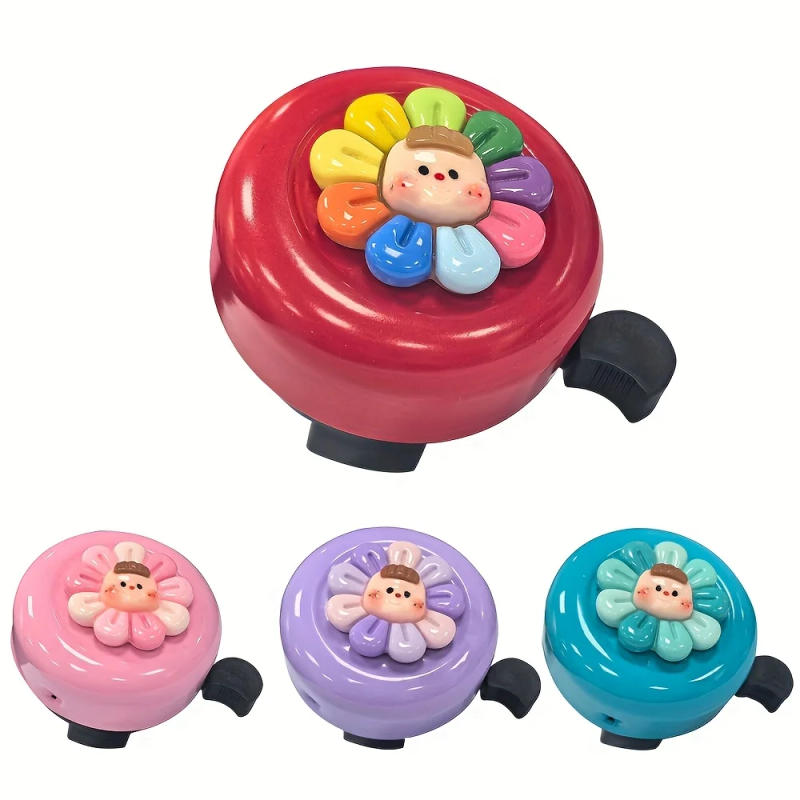 Description Picture 2 of itemColorful Bicycle Bell with Playful Flower & Face Design - Loud Iron Bell for Mountain Bikes, Road Bikes & Scooters, Mountain Bik