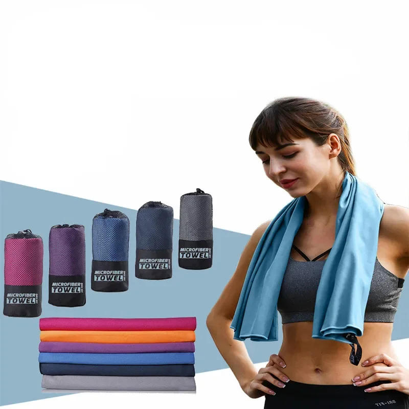 Description Picture 4 of itemLarge Microfiber Towel Travel Sports Quick Dry Super Absorbent Hair Towel Ultra Soft Lightweight Gym Swimming Yoga Towel