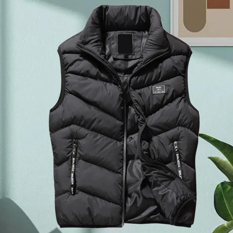 Description Picture 2 of itemPopular Men Waistcoat Breathable All Match Skin-Touch Windproof Thickened Sleeveless Jacket Vest Coat Zipper