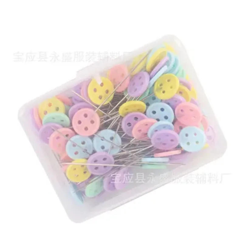 Description Picture 6 of item100/50pcs Dressmaking Pins Sewing Embroidery Patchwork Pins Positioning Needle Fixed Marker Pins DIY Sewing Tools Accessories