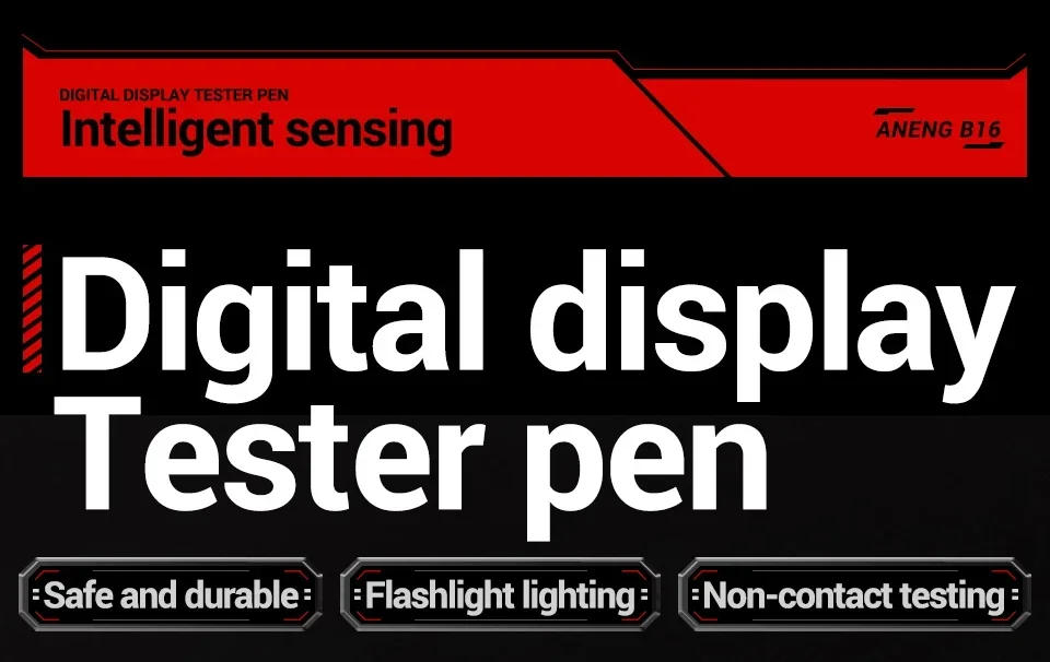 Description Picture 3 of itemANENG B16 Digital Voltage Detector Testers Pen Non-Contact 12V-300V Portable Screwdriver Indicator Voltages Tester Meter Tools