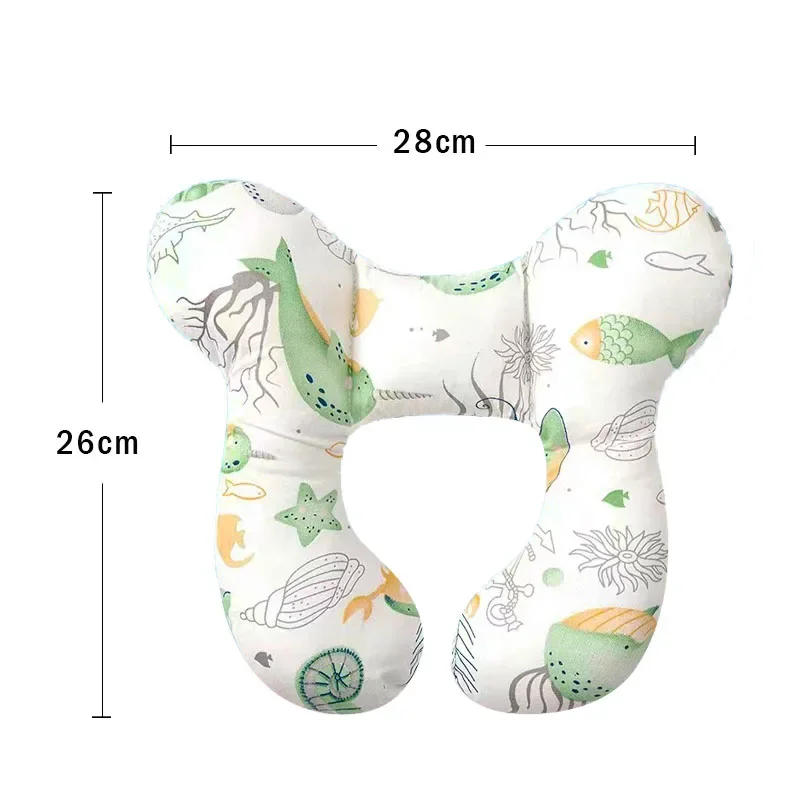 Description Picture 3 of itemCartoon Baby Pillow Children's U-shaped Travel Pillow Cotton Soft Baby Travel Car Children's Multi-functional Stroller Pillow