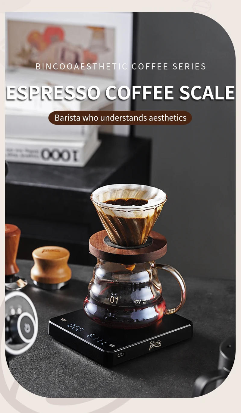 Description Picture 3 of itemBincoo LED Digital Kitchen Coffee Scale High Precision Cyclic Rechargeable Espresso Electronic Scale Home Barista Accessories