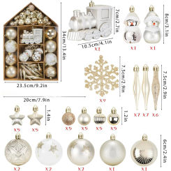 70Pcs Christmas Balls Ornament Set Xmas Tree Hanging Pendant 2025 Christmas Decoration for Home New Year Gift Noel Navidad Natal