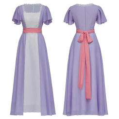 Women'S Medieval Vintage Dress Chiffon Ruffled Maxi Gown Retro High Waist Gothic Dress Halloween Cosplay Costume Plus Size Dress