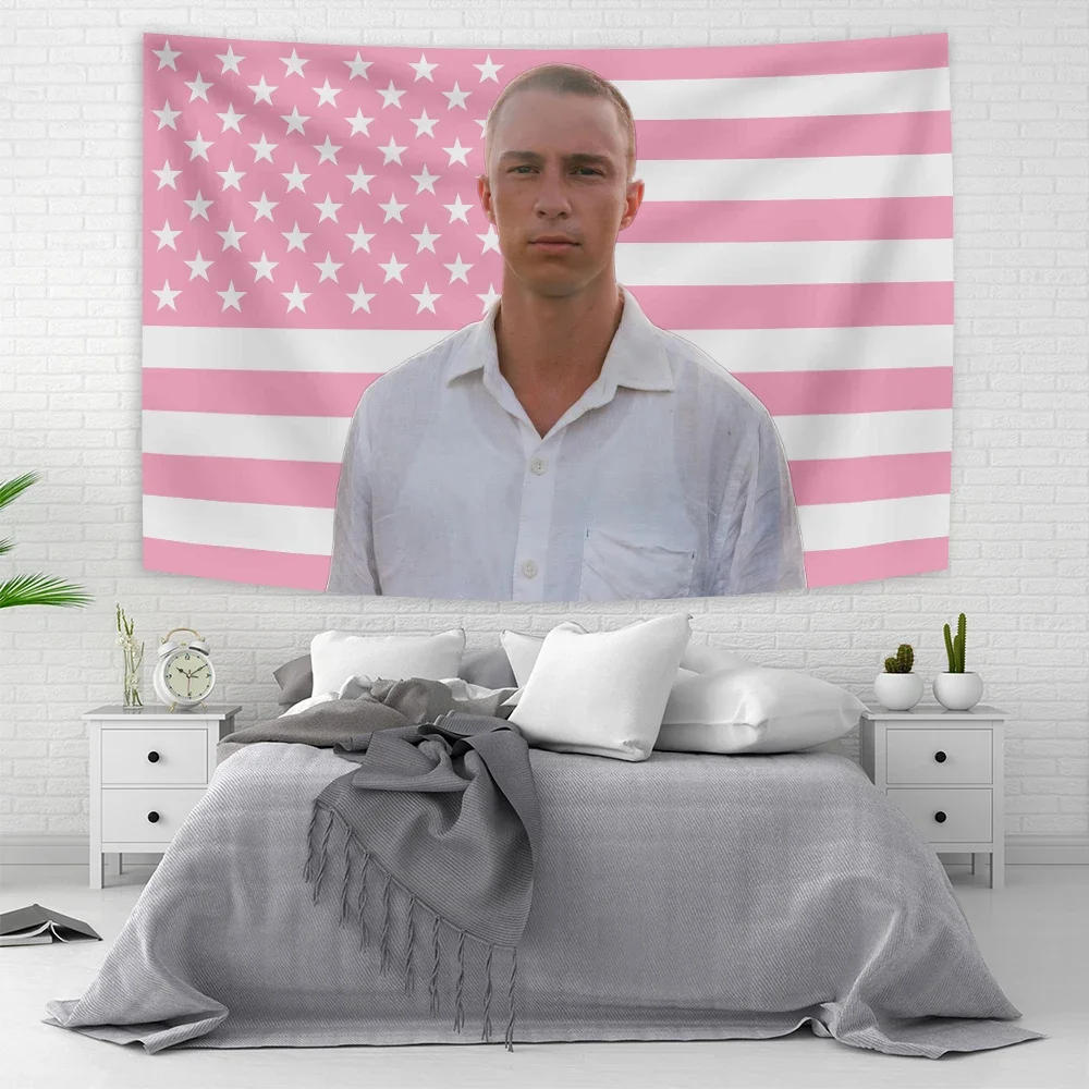 Description Picture 2 of itemDrew Starkey Flags Pink USA America Tapestry Drew American Flag Starkey Tapestry Polyester Fabric Decoration  bohemian decor
